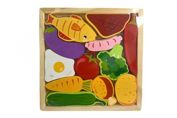 MZ-IMPORT Puzzle drewniane jedzenie 222 06812