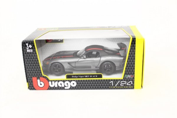 BBU BBU 1:24 Dodge Viper SRT10ACR Grey_RedStripe 22114