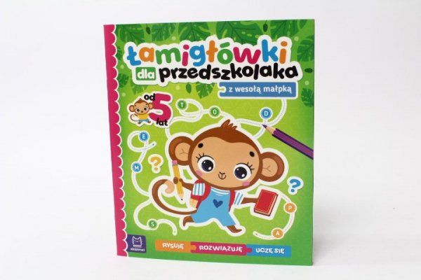 AKSJOMAT Łamigłówki dla przedszkol.z wesołą małpką 34513