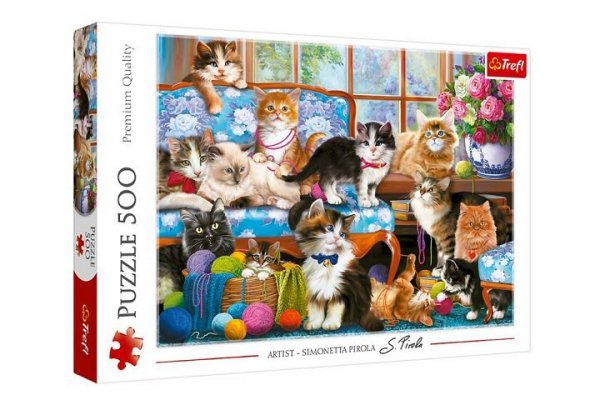 TREFL PUZZLE 500 Kocia rodzina 37425