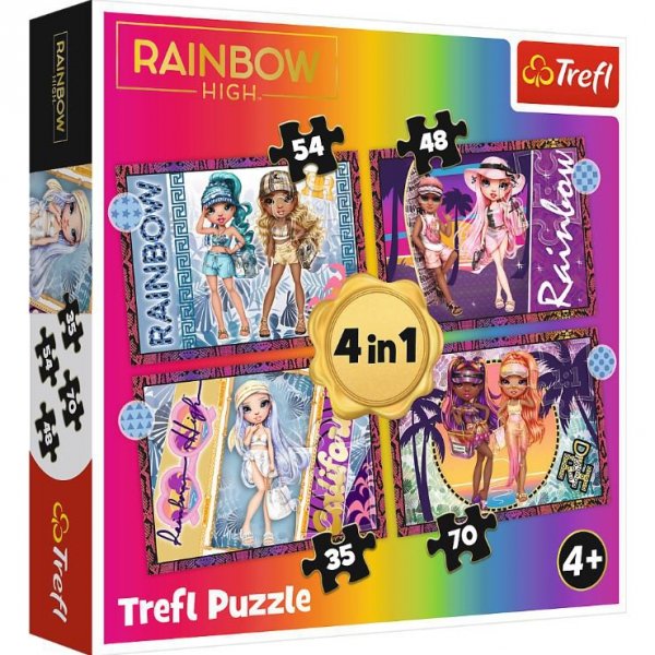 TREFL PUZZLE 4w1 Modne laleczki / MGA RainbowHigh 34614