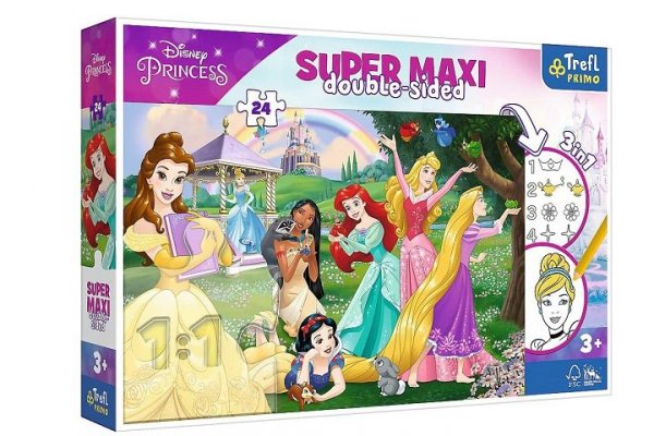 TREFL PUZZLE 24 SUPERMAXI Wesołe Księżniczki 41008
