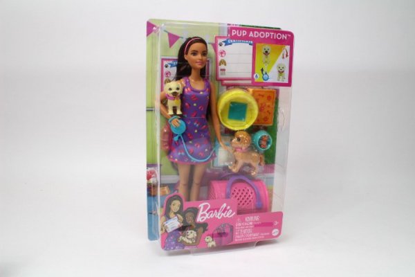 MATTEL Barbie adopcja piesków + lalka zestaw HKD86 /4
