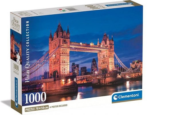 CLEMENTONI - PUZZLE CLE puzzle 1000 Compact Bridge At Night 39772