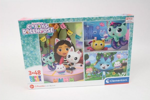 CLEMENTONI - PUZZLE CLE puzzle 3x48 SuperKolor Domek Gabby 25289