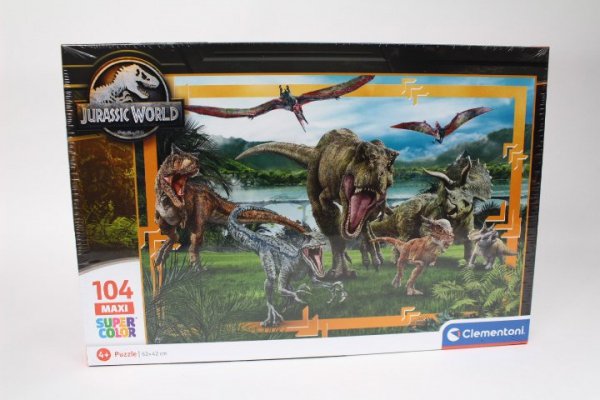 CLEMENTONI - PUZZLE CLE puzzle 104 maxi SuperKolor JurassicWorld 23770