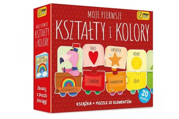 FOKSAL Książka i puzzle Moje pier.kształty i kolory 98596