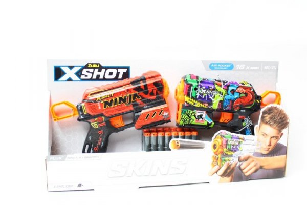 ZURU ZURU X-SHOT SkinsFluxDart wyrzutnia16s 36534 39958