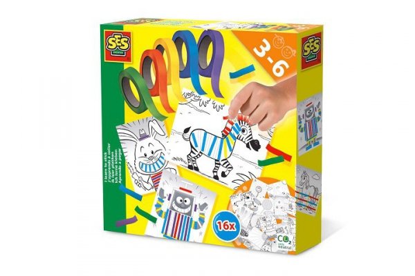 SES CREATIVE SES Uczę się wyklejać 16 obrazków 14810 48102