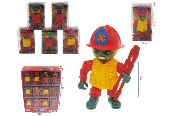 HIPO Figurka strażaka 8cm HFM02 43334