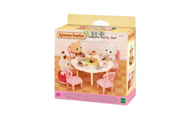 EPOCH - SYLVANIAN FAMILIES SYLVANIAN stół,krzesła i mnóstwo słodkości 05742