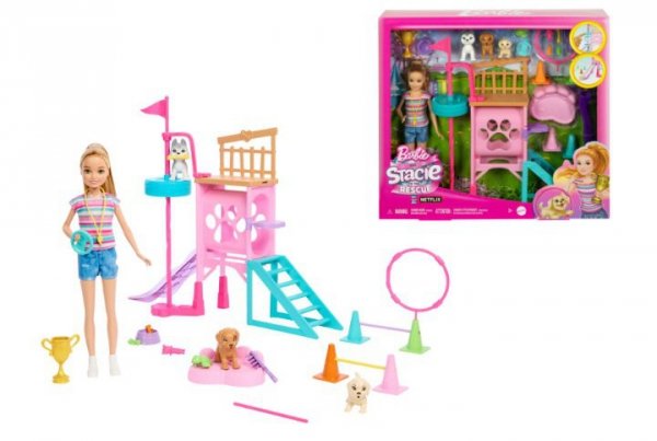 MATTEL Barbie Plac zabaw piesków+lalka Stacie HRM10 /4