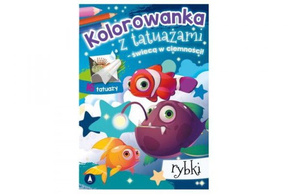 SKRZAT-WYDAWNICTWO Kolorow.z tatuaż.świecą w ciemn.! Rybki 76042 