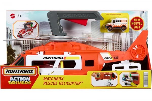 MATTEL MATCHBOX Helikopter ratunkowy 2w1 HXM74 /2