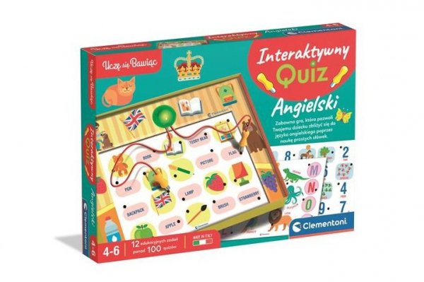 CLEMENTONI - ZABAWKI CLE Uczę się bawiąc! Interakt.quiz Angielski 50943