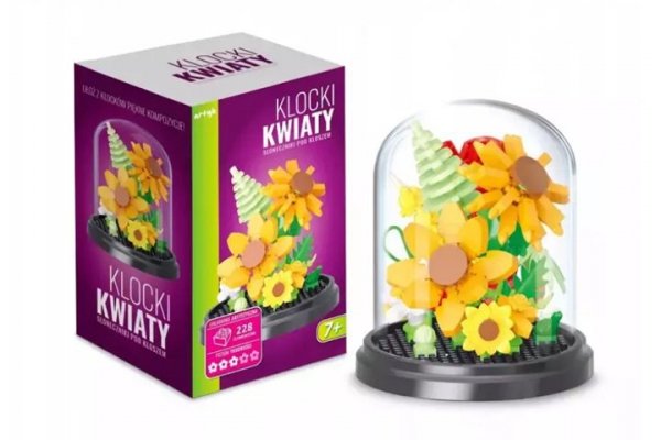 ARTYK Klocki kwiaty słoneczniki klosz 228el 137013