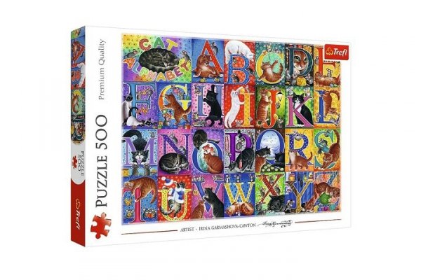 TREFL PUZZLE 500 Koci alfabet 37527