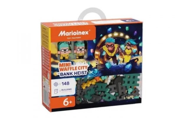 MARIOINEX Klocki wafle mini Napad na bank 148el 06712