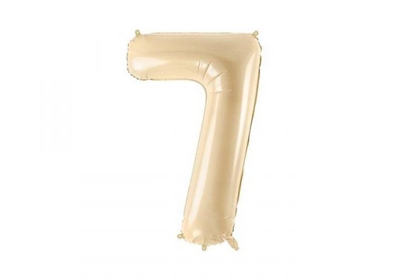 PARTYDECO Balon fol.Cyfra 7 72cm beż 35225