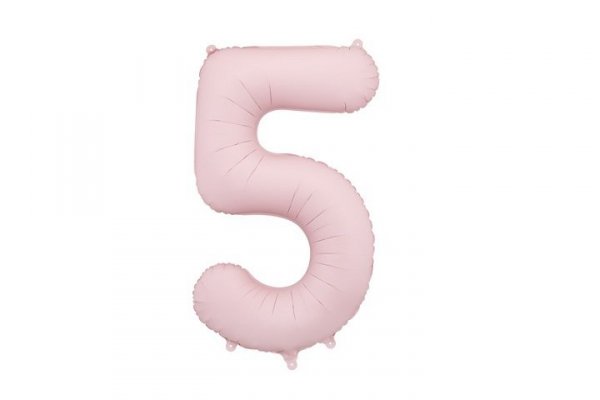 PARTYDECO Balon fol.Cyfra 5 86cm j.róż 76174