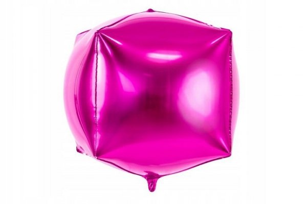 PARTYDECO Balon fol.Sześcian 35x35x35 c.róż 88503