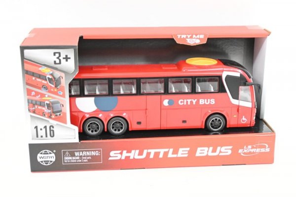 MADEJ Autobus czerwony 1:16 św/dźw 011843 83783