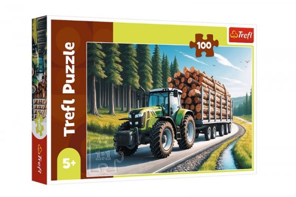 TREFL PUZZLE 100 Ciągnik leśny 16493