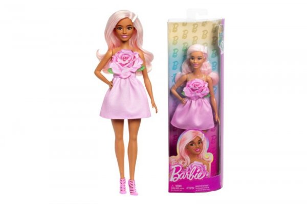 MATTEL Barbie lalka Fashionistas różowa sukienka HYT94 /6
