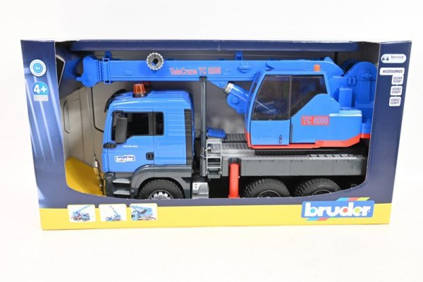 BRUDER - ATA BRUDER MAN TGS z dźwigiem niebieski 03771