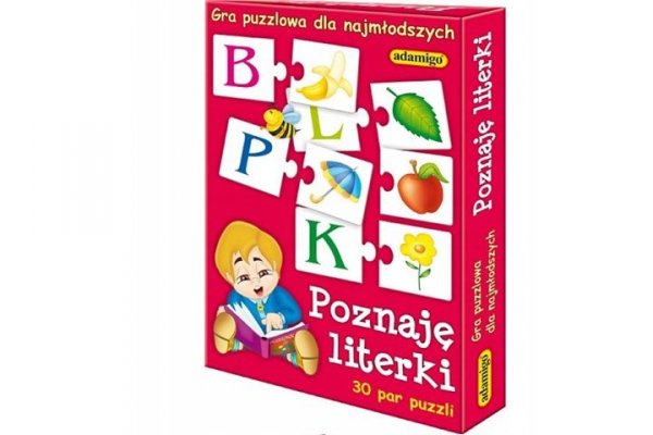 ADAMIGO Poznaję Literki - gra puzzlowa 05581