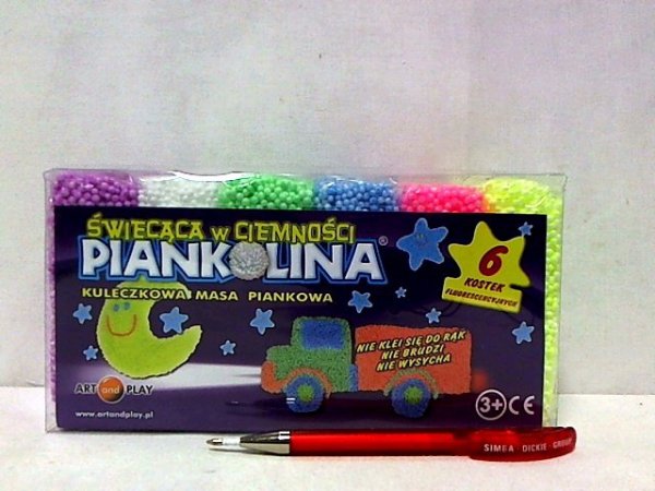 ARTANDPLAY Piankolina 6 kolorów świecąca w ciemności 31089