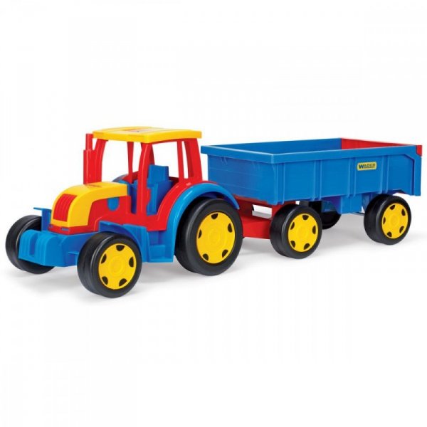 Wader 66100 Traktor z przyczepą 120 cm Gigant pudełko - WYSYŁKA 24H