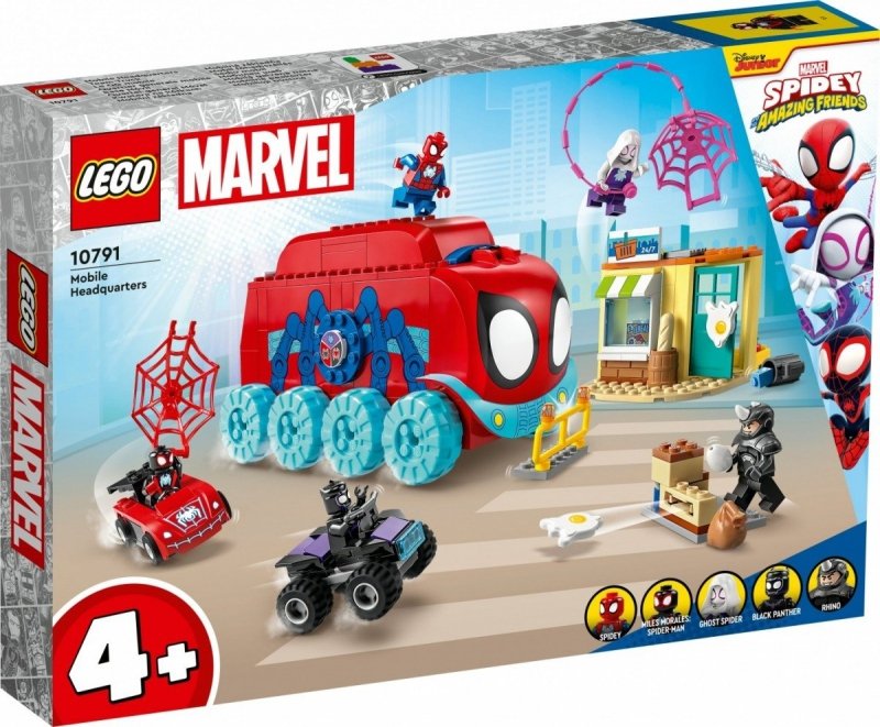 LEGO SUPER HEROES MOBILNA KWATERA DRUŻYNY SPIDER-MANA 10791 4+