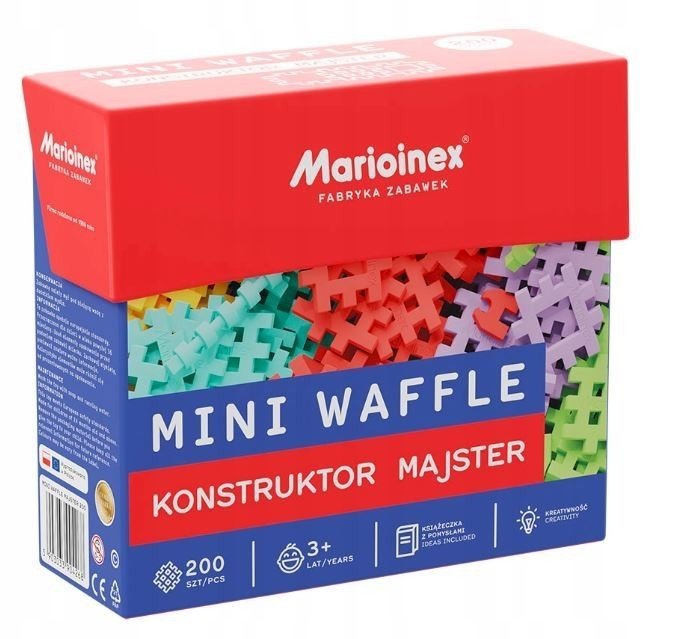 MARIOINEX KLOCKI MINI WAFFLE - KONSTRUKTOR MAJSTER 200EL. 5+