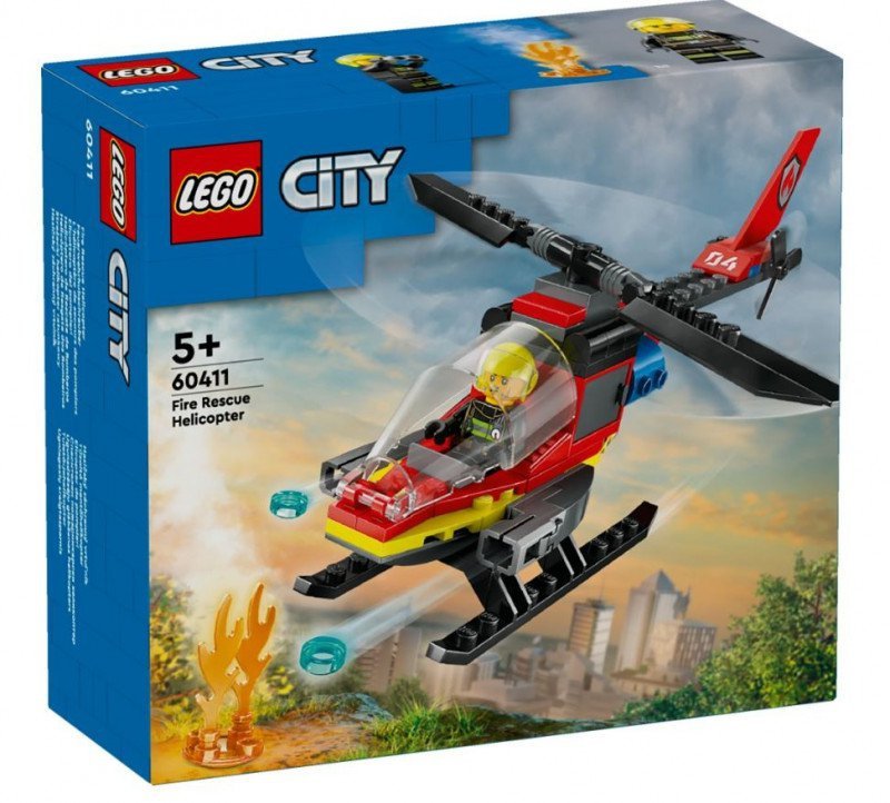 LEGO CITY STRAŻACKI HELIKOPTER RATUNKOWY 60411 5+