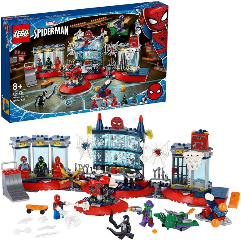 LEGO SUPER HEROES ATAK NA KRYJÓWKĘ SPIDER-MANA 4667EL. 76175 8+