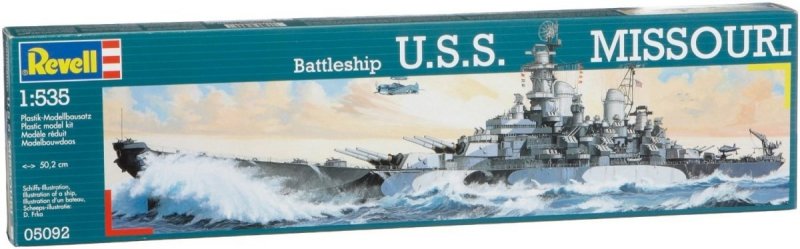 REVELL BATTLESHIP USS MISSOURI 05092 SKALA 1:535 8+