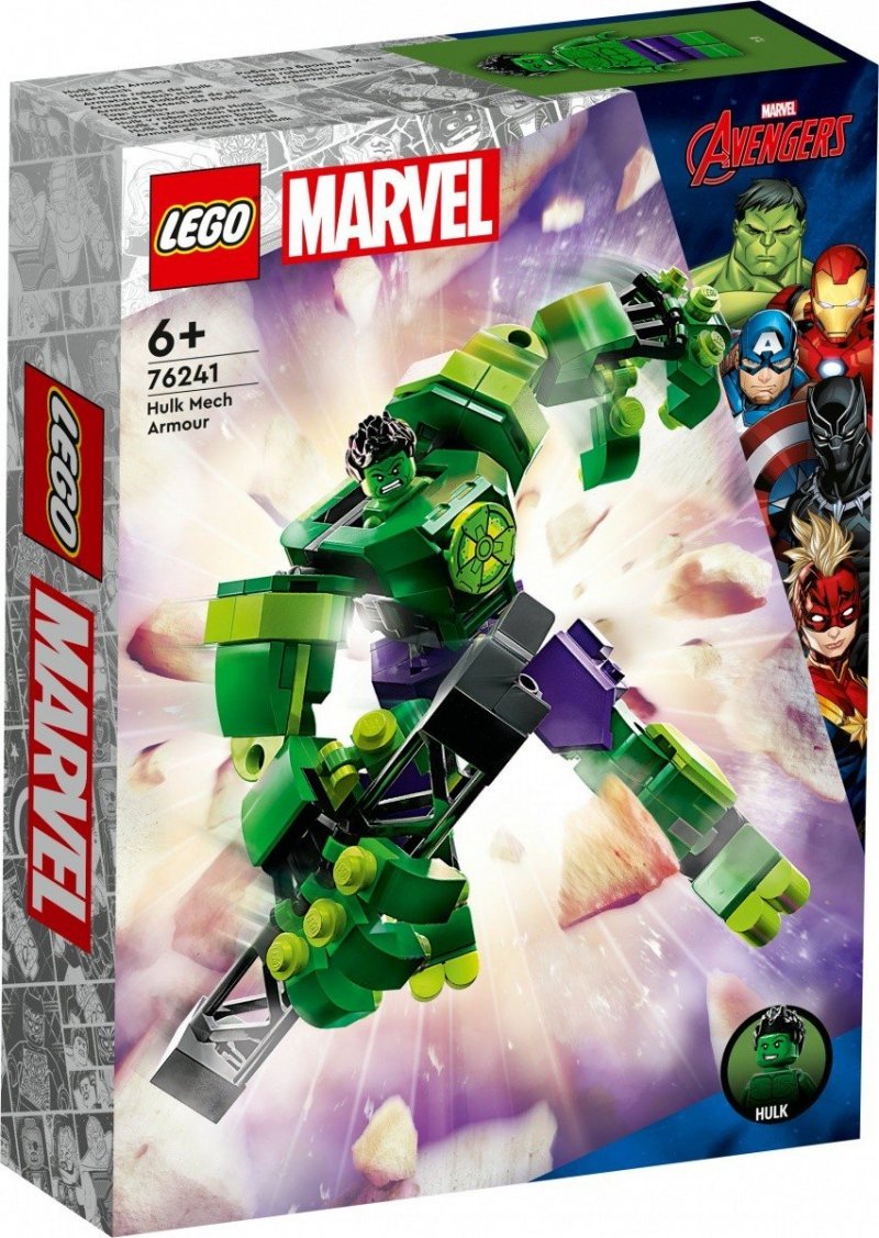 LEGO SUPER HEROES MECHANICZNA ZBROJA HULKA 76241 6+