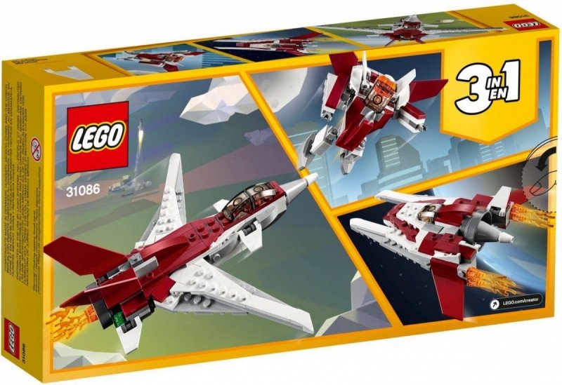 LEGO CREATOR FUTURYSTYCZY SAMOLOT 31086 7+