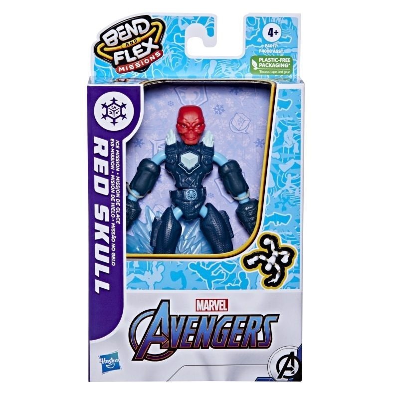 HASBRO AVENGERS BEND AND FLEX - FIGURKA 15 CM ICE MISSION RED SKULL F4017 4+