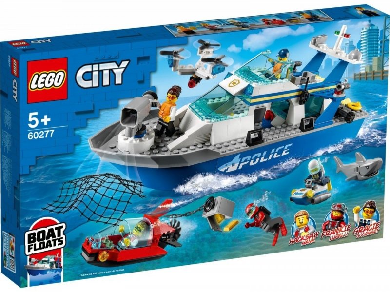 LEGO CITY POLICYJNA ŁÓDŹ PATROLOWA 60277 5+