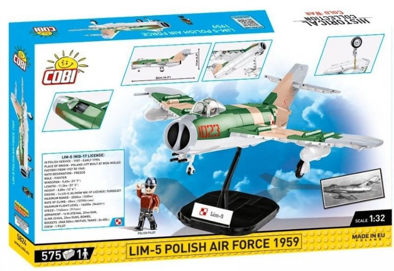 COBI HISTORICAL LIM-5 POLISH AIR FORCE 1959 5824 7+