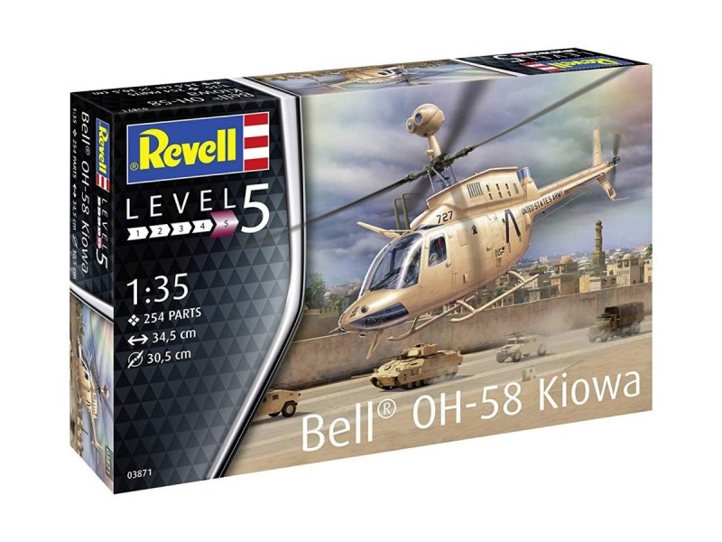 REVELL BELL OH-58 KIOWA 03871 SKALA 1:35
