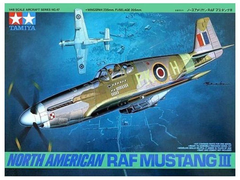 TAMIYA NORTH AMERICAN RAF MUSTANG III 61047 SKALA 1:48