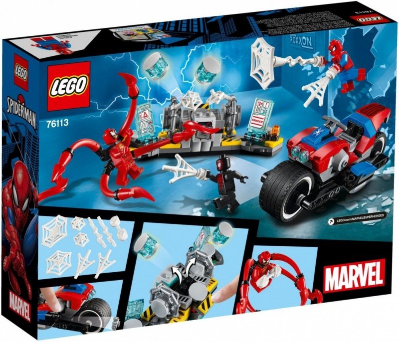 LEGO SUPER HEROES POŚCIG MOTOCYKLOWY SPIDER-MANA 76113 6+