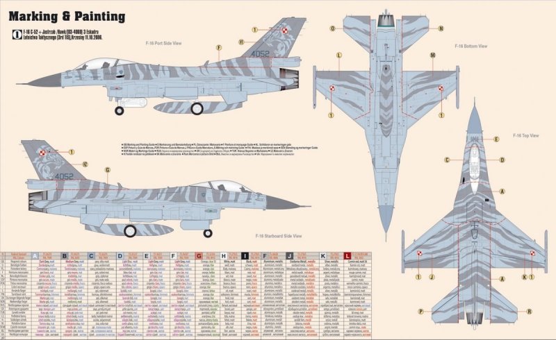 MISTERCRAFT F-16CJ-52+ TIGER DEMO TEAM D-115 SKALA 1:72