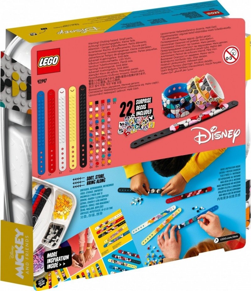 LEGO DOTS MIKI I PRZYJACIELE - MEGA ZESTAW BRANSOLETEK 41947 6+