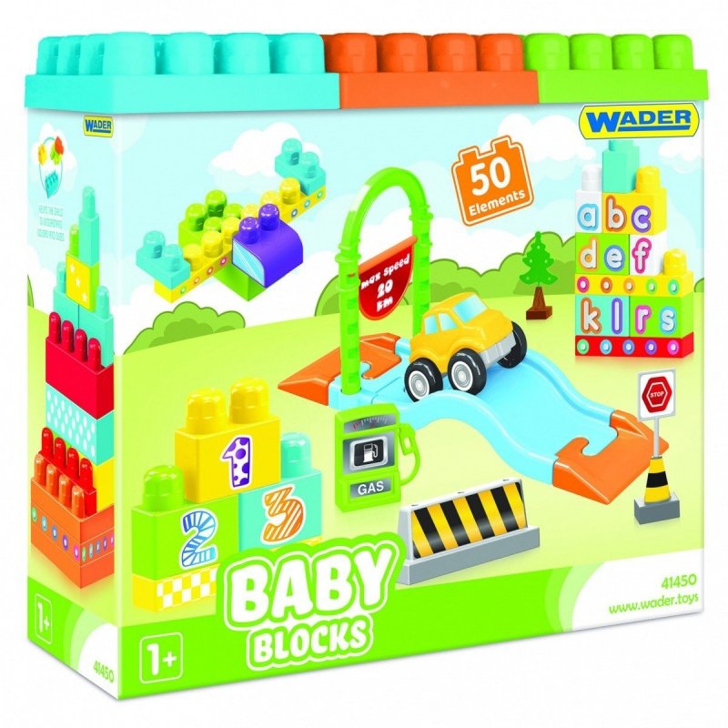WADER BABY BLOCKS KLOCKI 50 EL. 12M+