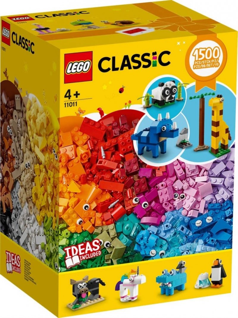 LEGO CLASSIC KLOCKI I ZWIERZĄTKA 1500 EL.  11011 4+