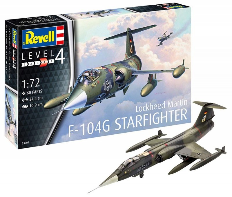REVELL SAMOLOT F-104G STARFIGHTER 03904 SKALA 1:72